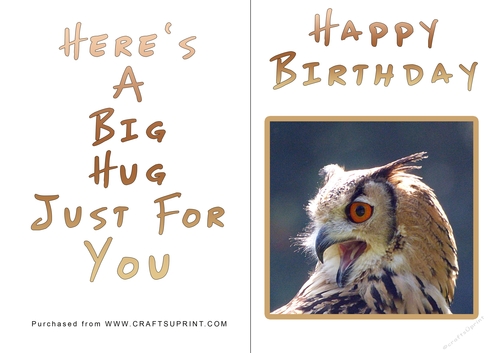 No Cut Just Print Birthday Card