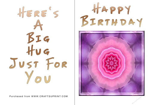 No Cut Just Print Birthday Card