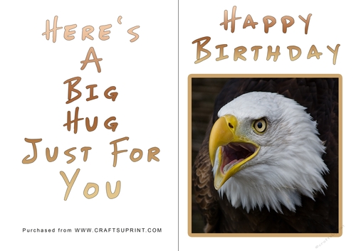 No Cut Just Print Birthday Card