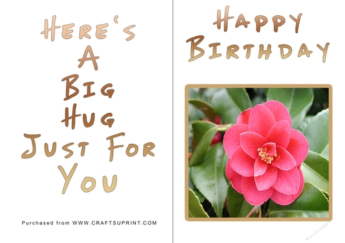 No Cut Just Print Birthday Card