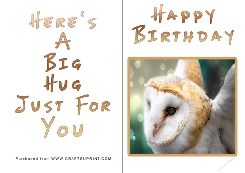 No Cut Just Print Birthday Card