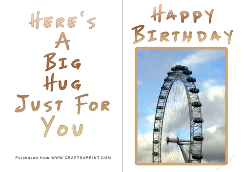 No Cut Just Print Birthday Card