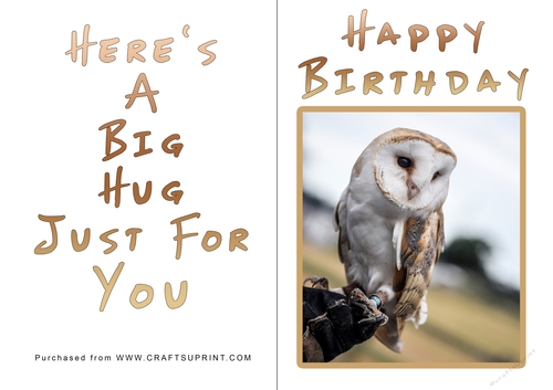 No Cut Just Print Birthday Card