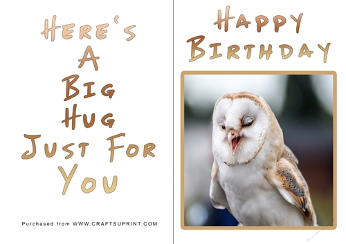 No Cut Just Print Birthday Card