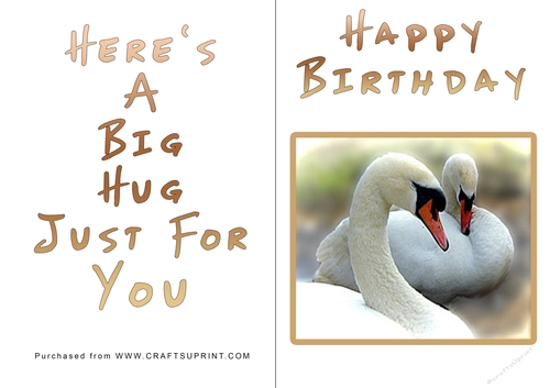 No Cut Just Print Birthday Card