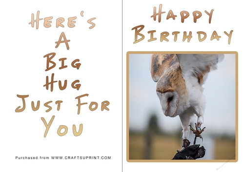 No Cut Just Print Birthday Card