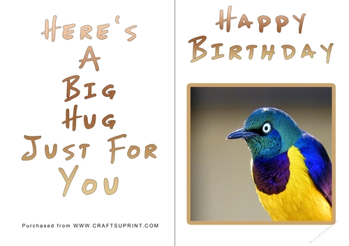 No Cut Just Print Birthday Card