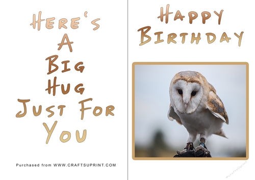 No Cut Just Print Birthday Card
