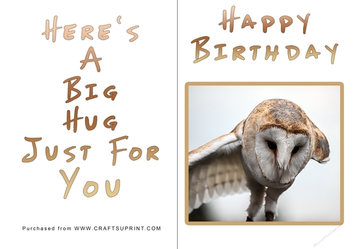 No Cut Just Print Birthday Card