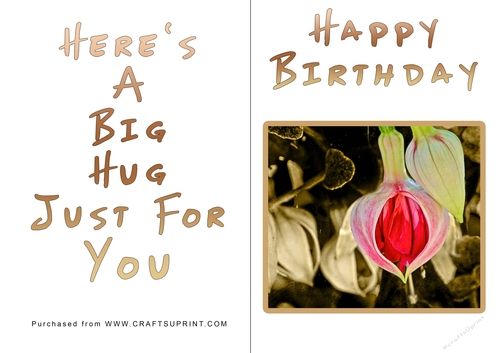 No Cut Just Print Birthday Card