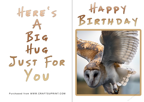 No Cut Just Print Birthday Card