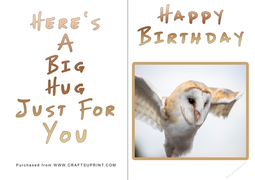 No Cut Just Print Birthday Card