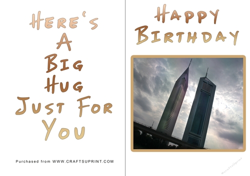 No Cut Just Print Birthday Card