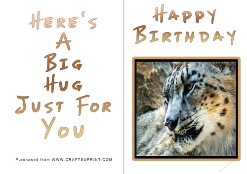 No Cut Just Print Birthday Card