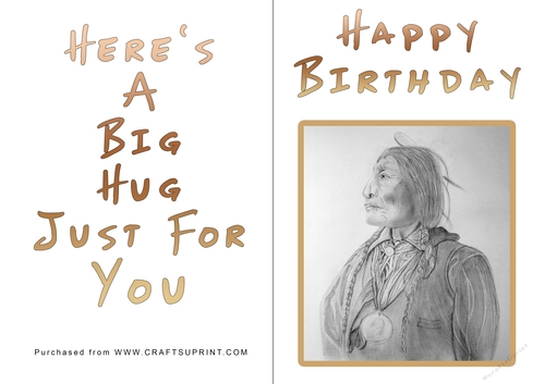 No Cut Just Print Birthday Card