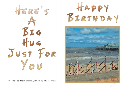 No Cut Just Print Birthday Card