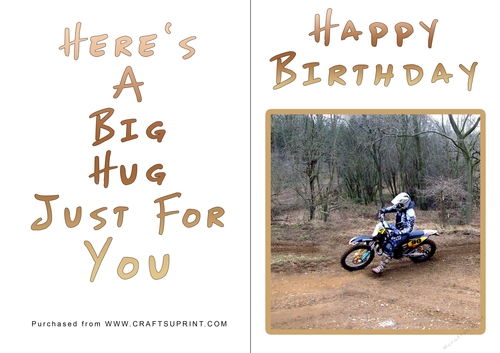 No Cut Just Print Birthday Card