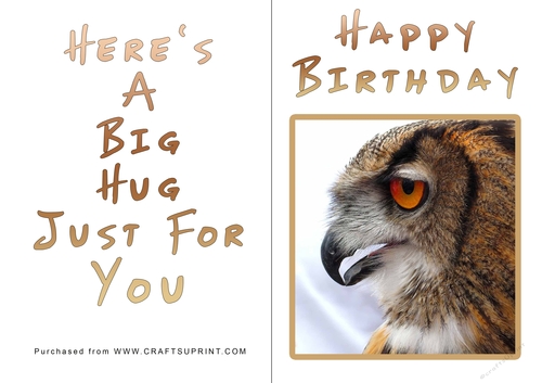 No Cut Just Print Birthday Card