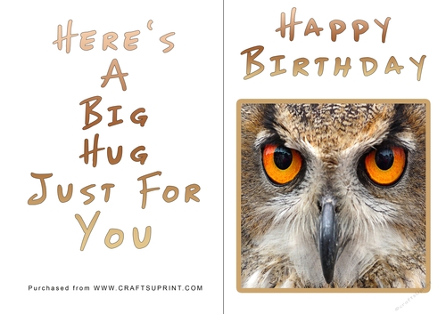 No Cut Just Print Birthday Card