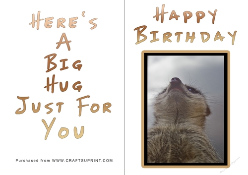 No Cut Just Print Birthday Card