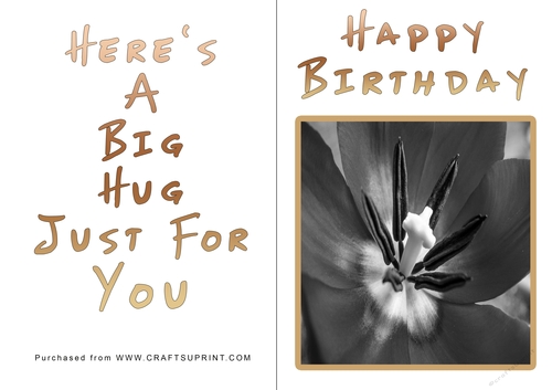 No Cut Just Print Birthday Card