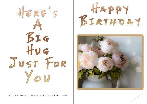 No Cut Just Print Birthday Card
