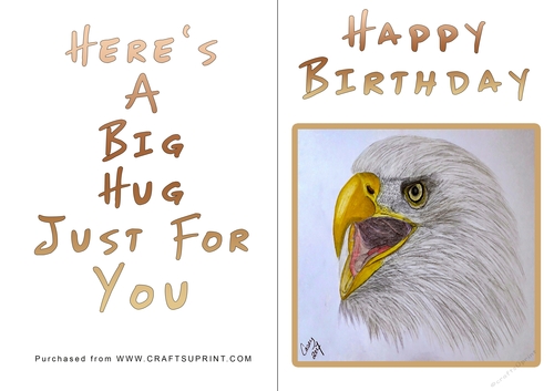 No Cut Just Print Birthday Card