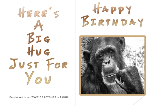 No Cut Just Print Birthday Card