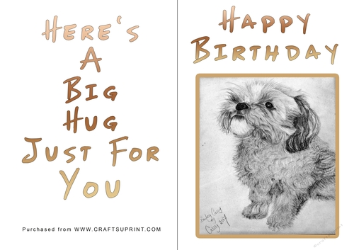 No Cut Just Print Birthday Card