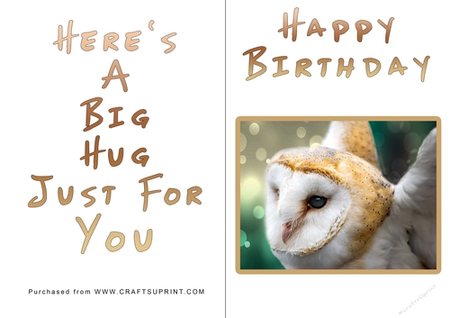 No Cut Just Print Birthday Card