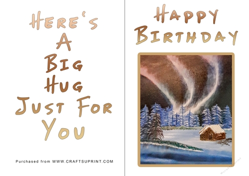 No Cut Just Print Birthday Card