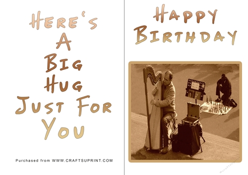 No Cut Just Print Birthday Card