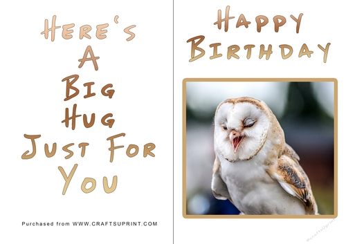 No Cut Just Print Birthday Card