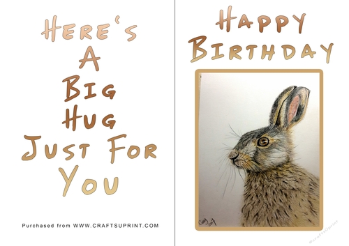 No Cut Just Print Birthday Card