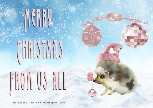 No Cut Just Print Christmas Cards - Watercolour Wild Animals