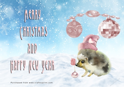No Cut Just Print Christmas Cards - Watercolour Wild Animals