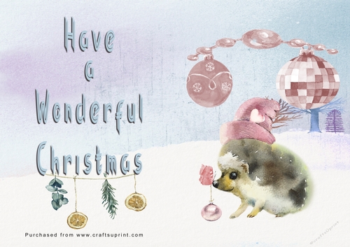 No Cut Just Print Christmas Cards - Watercolour Wild Animals
