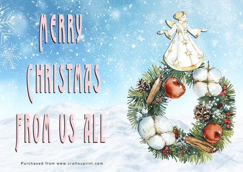 No Cut Just Print Christmas Cards - Watercolour Ornaments