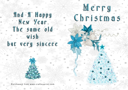 No Cut Just Print Christmas Cards