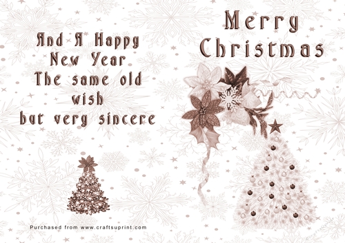 No Cut Just Print Christmas Cards