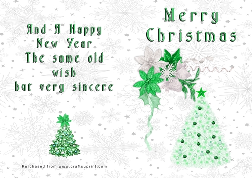 No Cut Just Print Christmas Cards