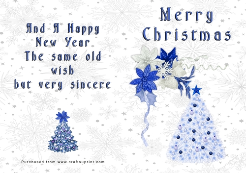 No Cut Just Print Christmas Cards