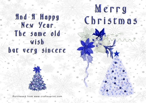 No Cut Just Print Christmas Cards