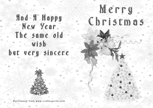 No Cut Just Print Christmas Cards