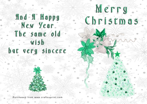 No Cut Just Print Christmas Cards