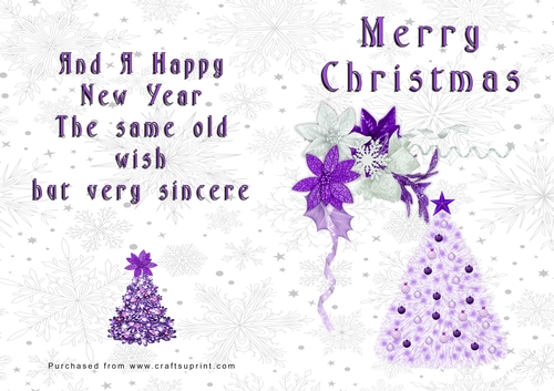 No Cut Just Print Christmas Cards