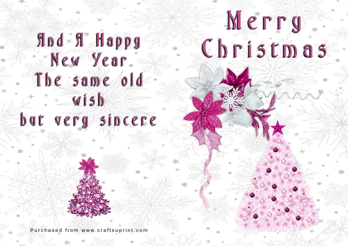 No Cut Just Print Christmas Cards