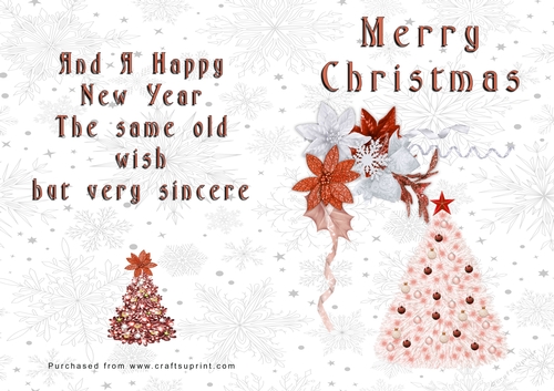 No Cut Just Print Christmas Cards