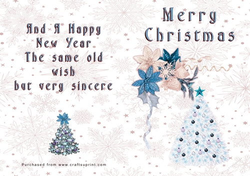 No Cut Just Print Christmas Cards