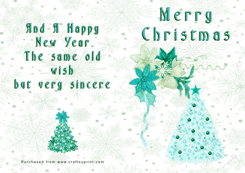 No Cut Just Print Christmas Cards
